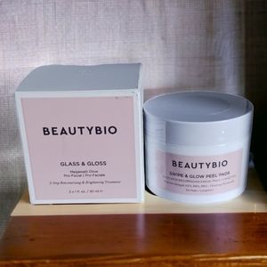 BeautyBio 2x1 fl.oz, Glass & Gloss ProFacial and Swipe and Glow Peel Pads,